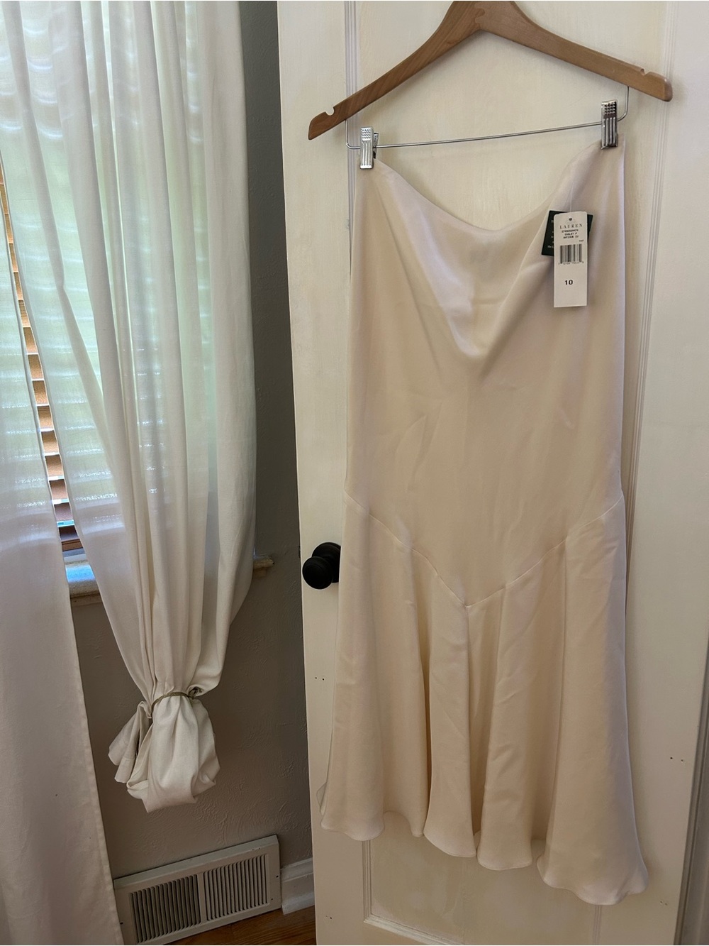 Lauren Ralph Lauren Vintage Silk Flounce Slip Skirt NWT